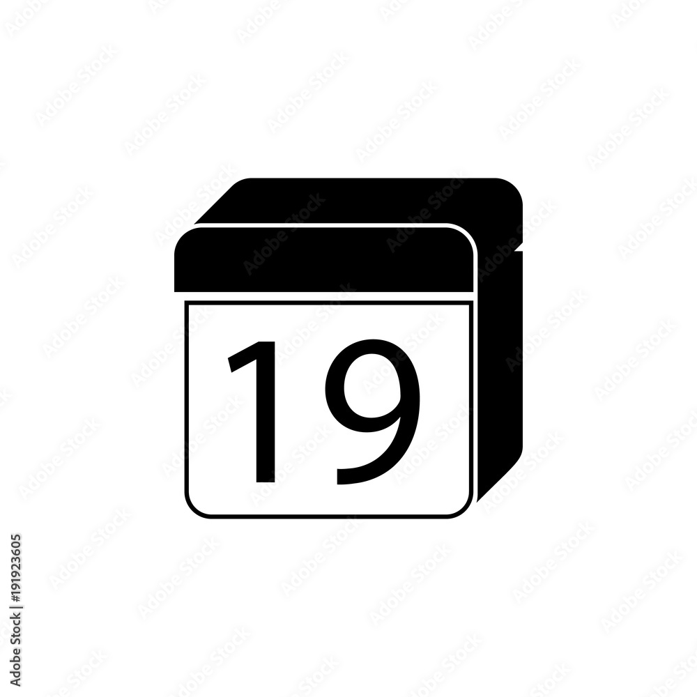 Poster the calendar icon. element of calendar for mobile concept and web apps. icon for website design and 