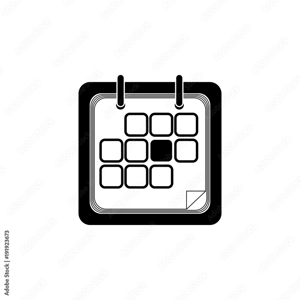 Poster the calendar icon. element of calendar for mobile concept and web apps. icon for website design and 