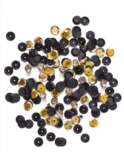 Sequins on an isolated white background