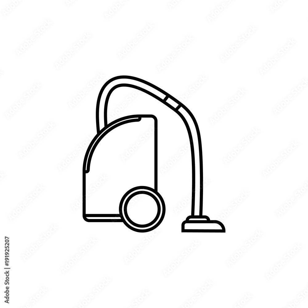 Poster a vacuum cleaner icon. element of home appliances for mobile concept and web apps. thin line icon fo