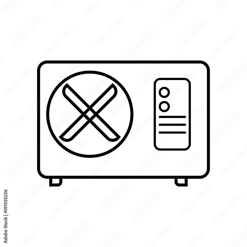 Poster air conditioning icon. element of home appliances for mobile concept and web apps. thin line icon fo