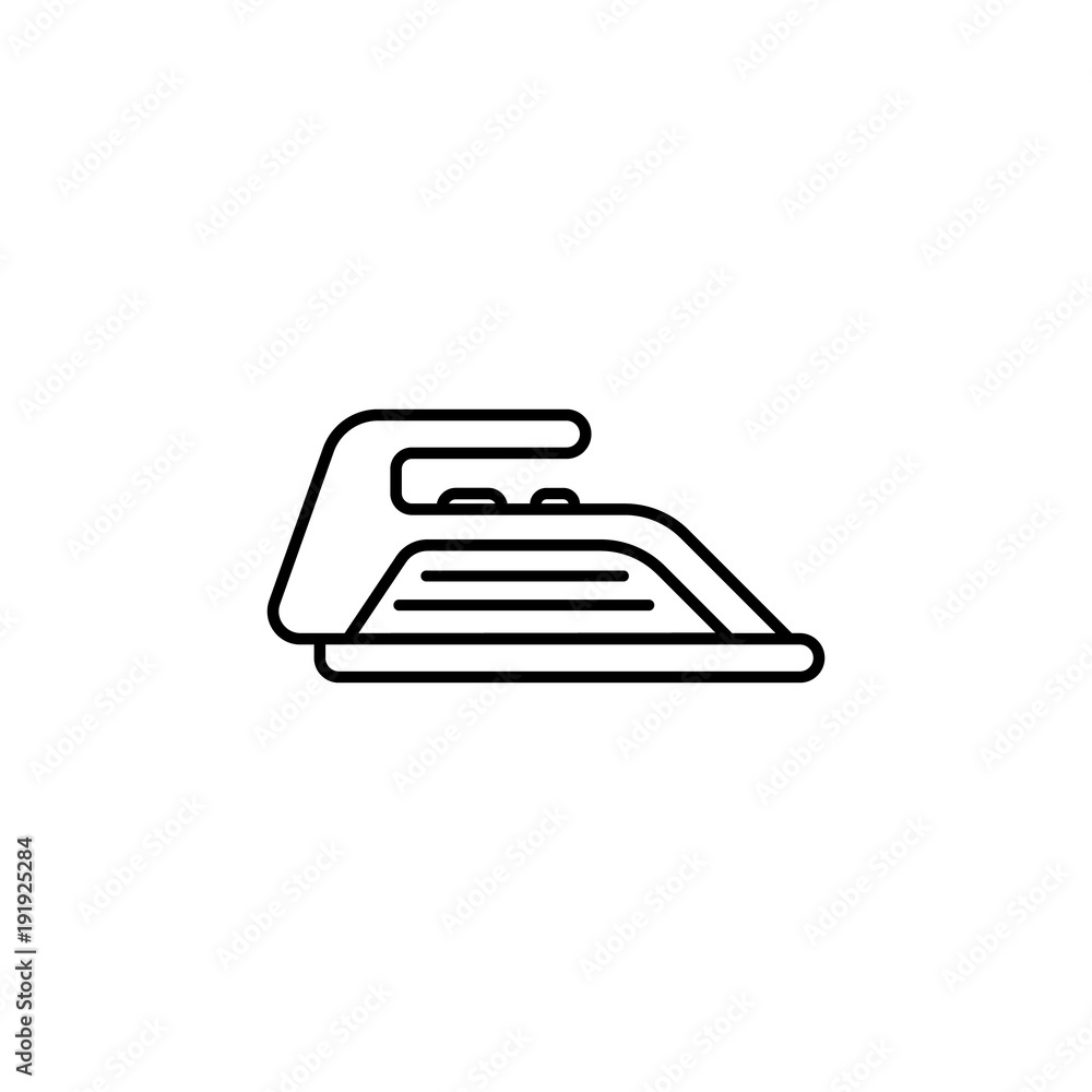 Poster iron icon. element of home appliances for mobile concept and web apps. thin line icon for website de