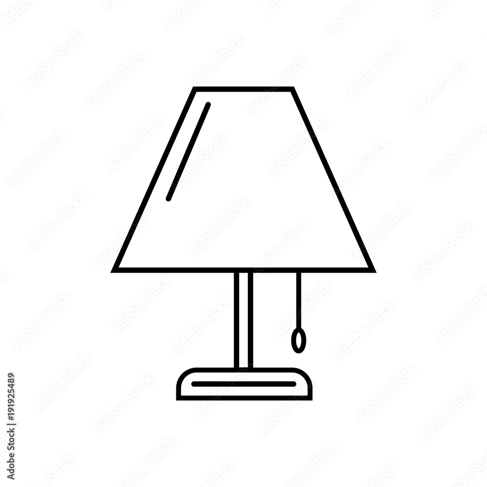 Poster night light icon. element of home appliances for mobile concept and web apps. thin line icon for web