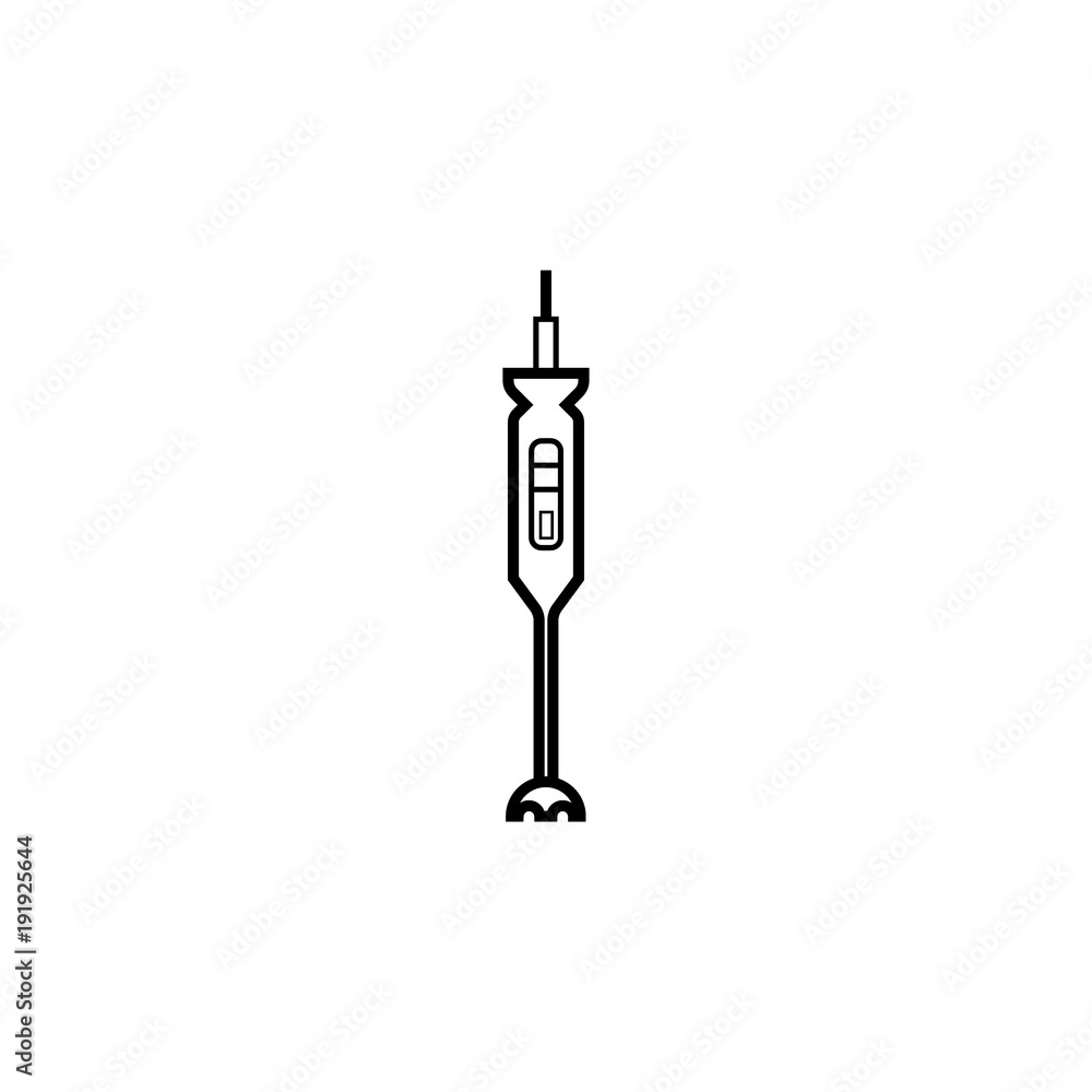 Poster hand blender icon. element of home appliances for mobile concept and web apps. thin line icon for we