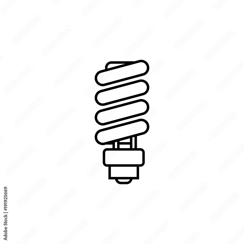 Poster eco lamp icon. element of home appliances for mobile concept and web apps. thin line icon for websit