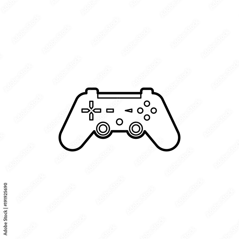 Poster joystick icon. element of home appliances for mobile concept and web apps. thin line icon for websit