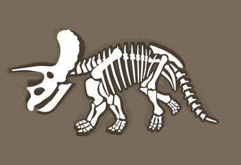 Triceratops-Skelett einfach © guukaa