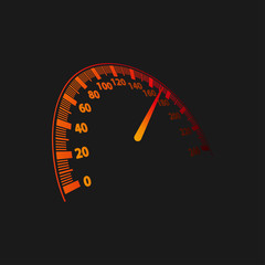 Vector illustration of a speedometer
