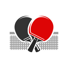 table tennis related vector icons set