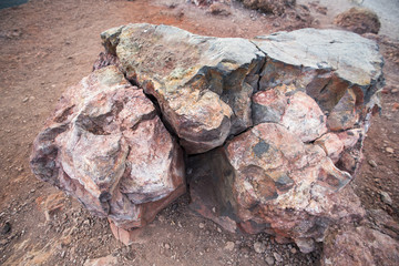 Detail of the rocks on the volcano Etna, Sicily, Italy