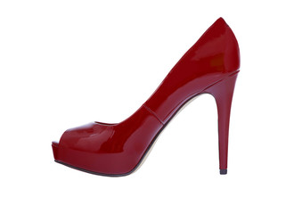 Red Patent Leather High Heel Shoe