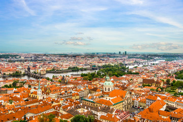 Obraz premium Panorama cityscape of Prague, Czech republic