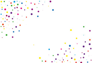 Festival pattern with color round glitter, confetti. Random, chaotic polka dot. 