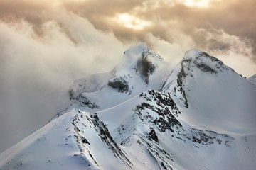 Fototapeta na wymiar Mountains with clouds