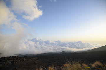 Cloud on Etna Volcano, Sicily, Italy
