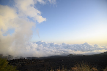 Cloud on Etna Volcano, Sicily, Italy