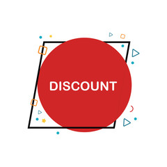 Discount Label Vector Template Design