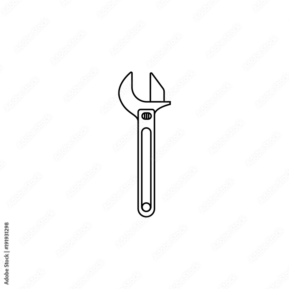 Poster construction key icon. element of construction tools for mobile concept and web apps. thin line icon