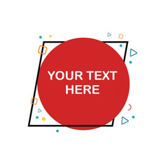 Text Label Vector Template Design