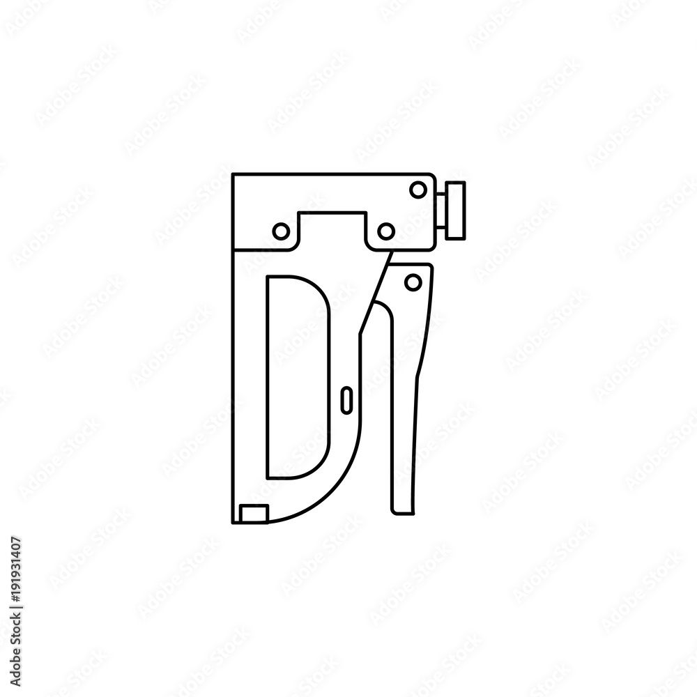 Aufkleber staple gun icon. element of construction tools for mobile concept and web apps. thin line icon for w