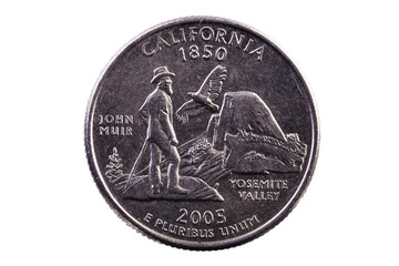United States Quarter California John Muir Yosemite Valley