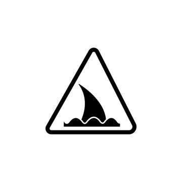 danger mark of a shark icon. Element of warning for mobile concept and web apps. Icon for website design and development, app development. Premium icon
