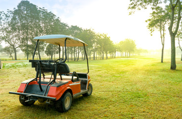 Golf court and cart © LeeSensei