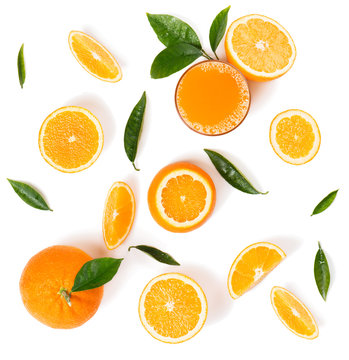 Orange slices for juice.