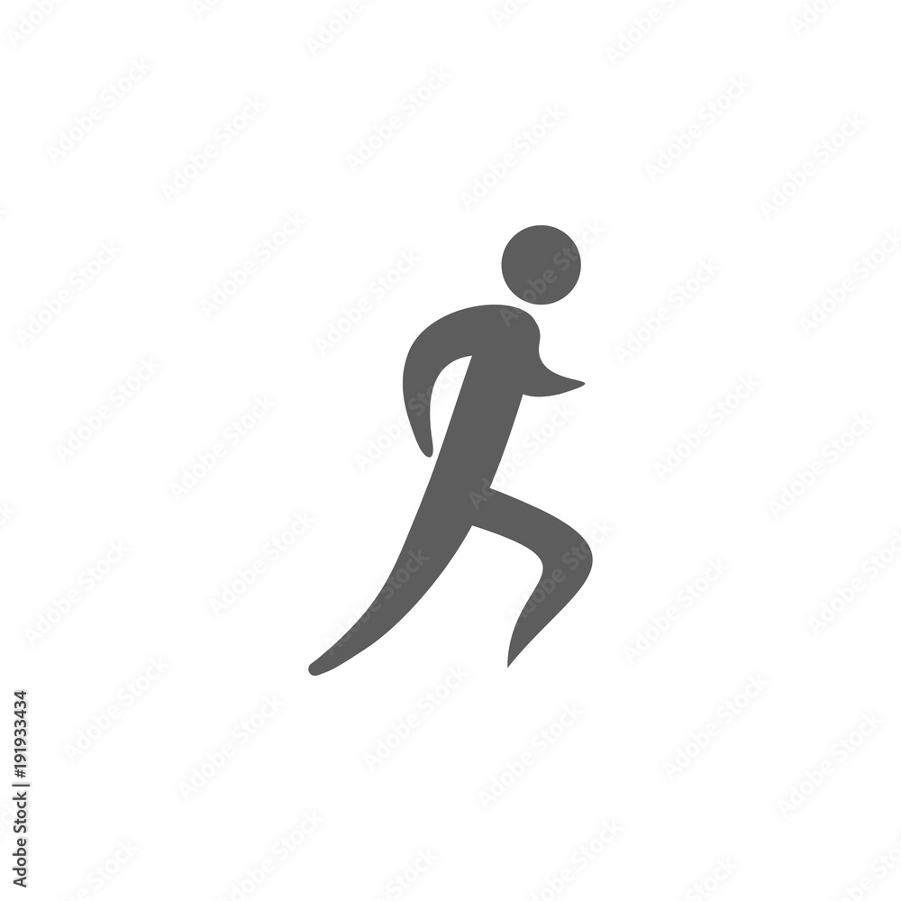 Poster logo of the runner icon. element of sport for mobile concept and web apps. icon for website design a