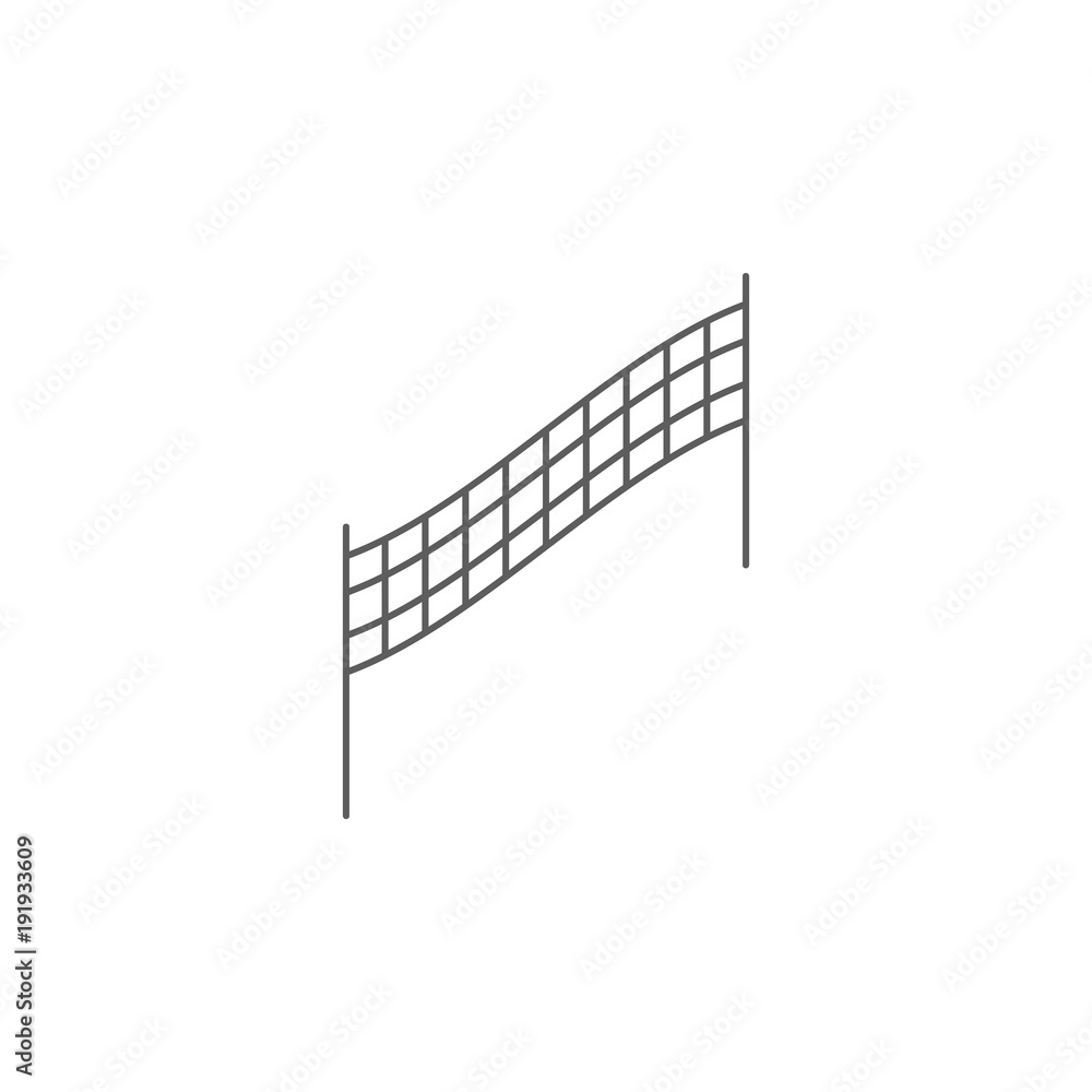 Aufkleber volleyball net icon. element of sport for mobile concept and web apps. icon for website design and d