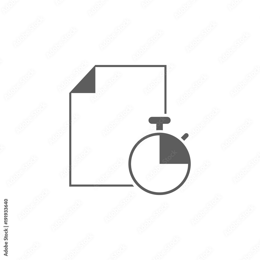 Poster sheet and stopwatch icon. element of sport for mobile concept and web apps. icon for website design 