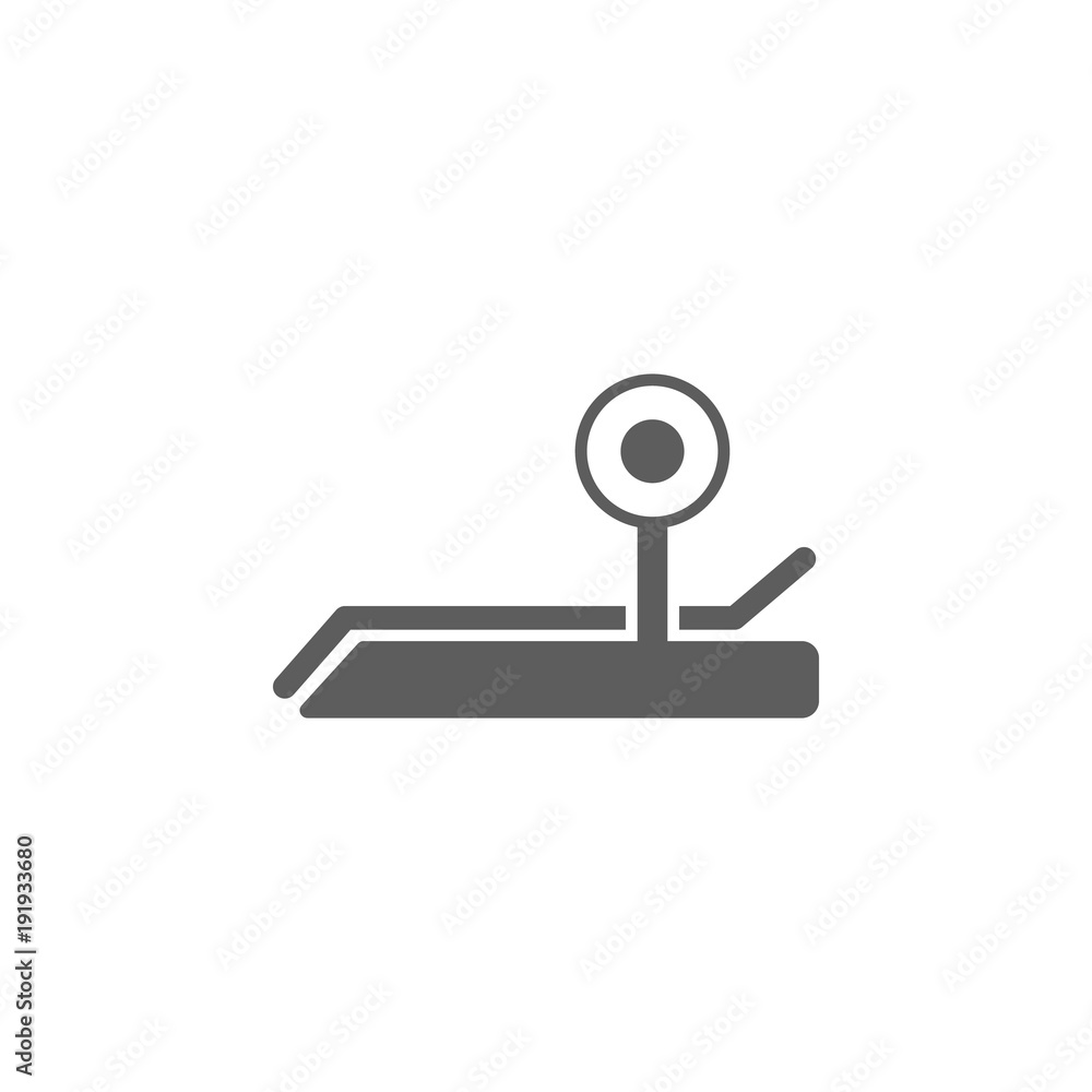 Poster the bench press icon. element of sport for mobile concept and web apps. icon for website design and 