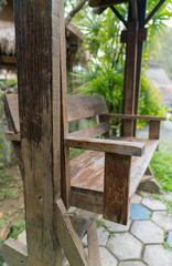 Fototapeta na wymiar Old Thai wooden Swing