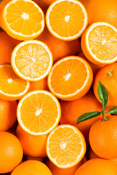 Oranges as the background.