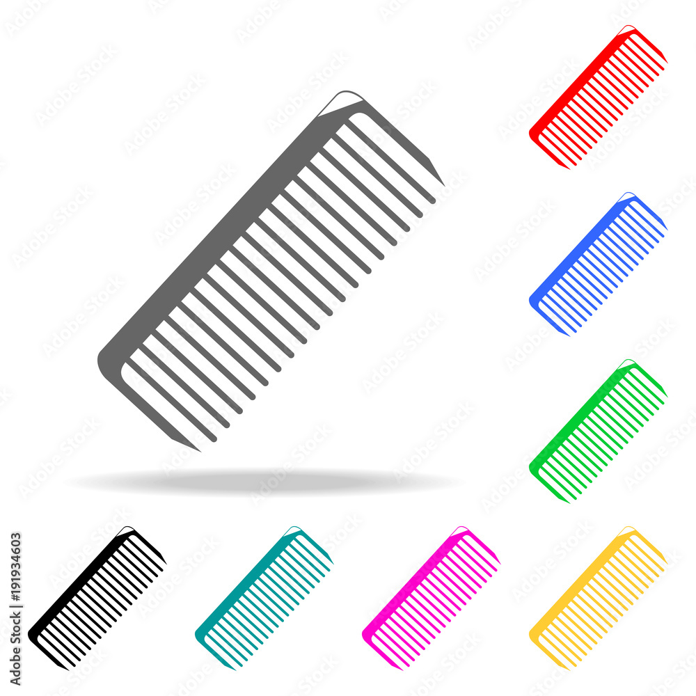 Poster comb vector icon. barber element multi colored icons for mobile concept and web apps. icon for websi