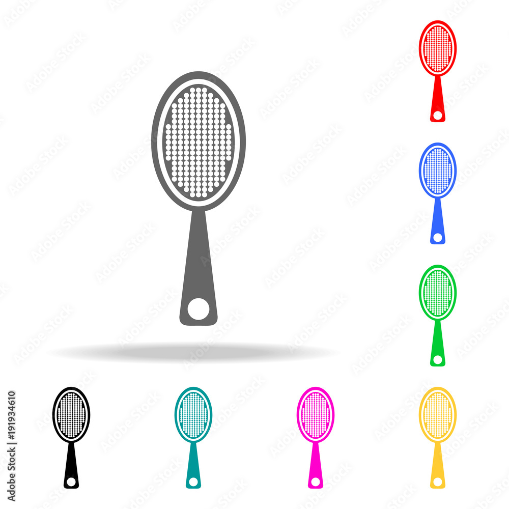 Poster hair brush - black vector icon. barber element multi colored icons for mobile concept and web apps. 