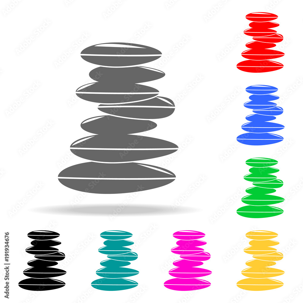 Poster abstract meditation spa stone icon. barber element multi colored icons for mobile concept and web ap