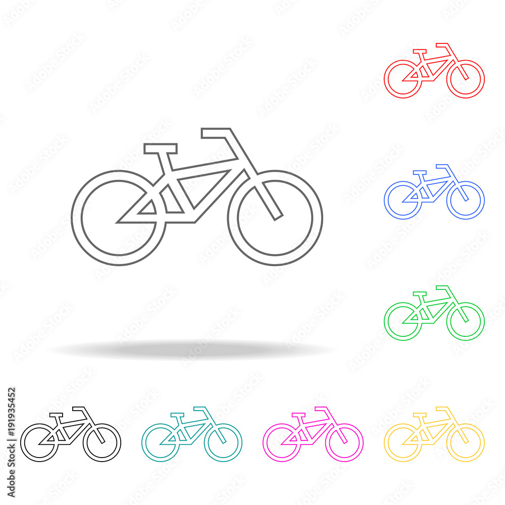 Poster a bike icon icon. transport element multi colored icons for mobile concept and web apps. thin line i
