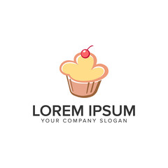 cake food logo design concept template. fully editable vector