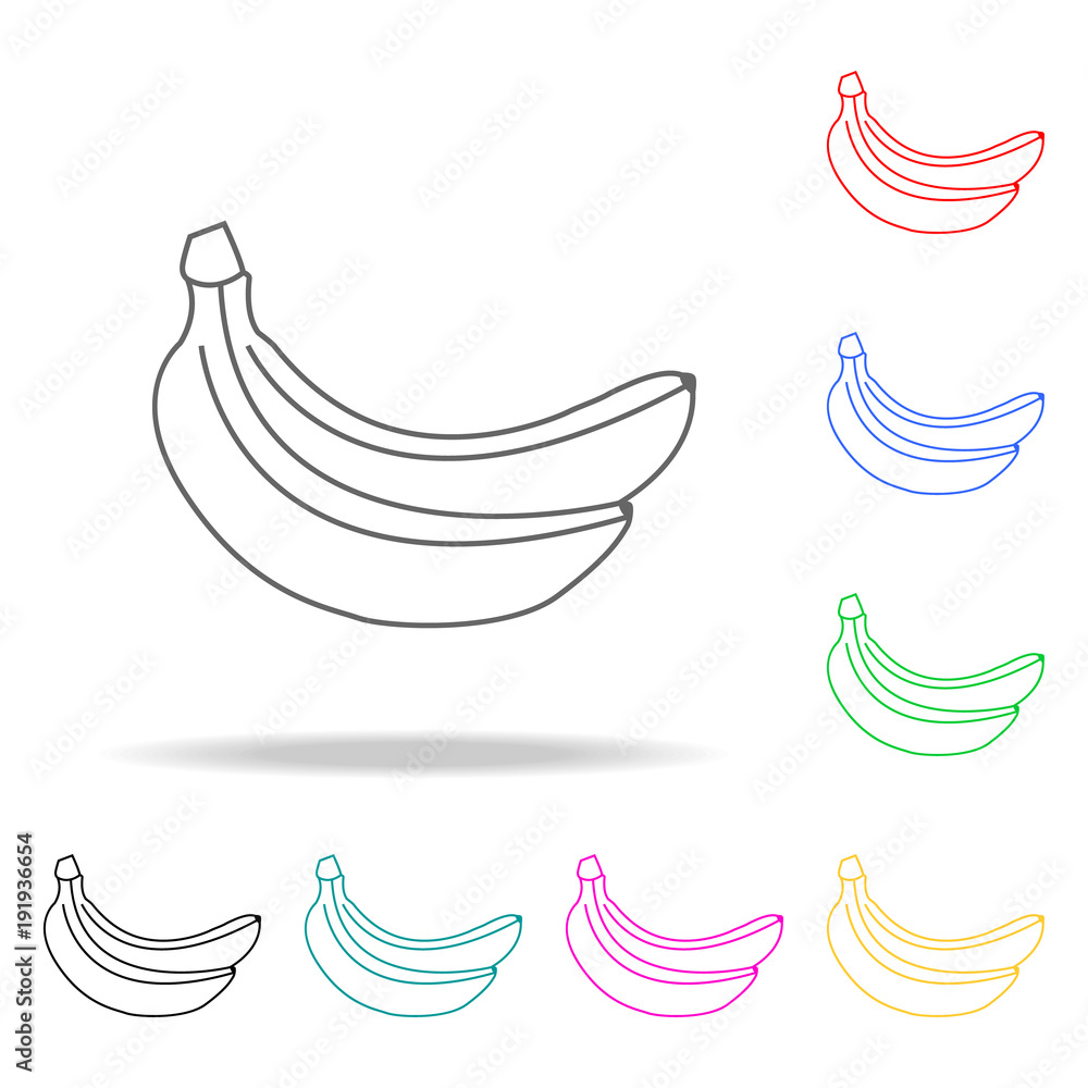 Poster banan icon. element firefighters multi colored icons for mobile concept and web apps. thin line icon