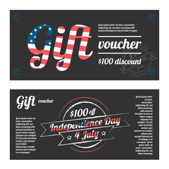 Gift voucher Independence day USA
