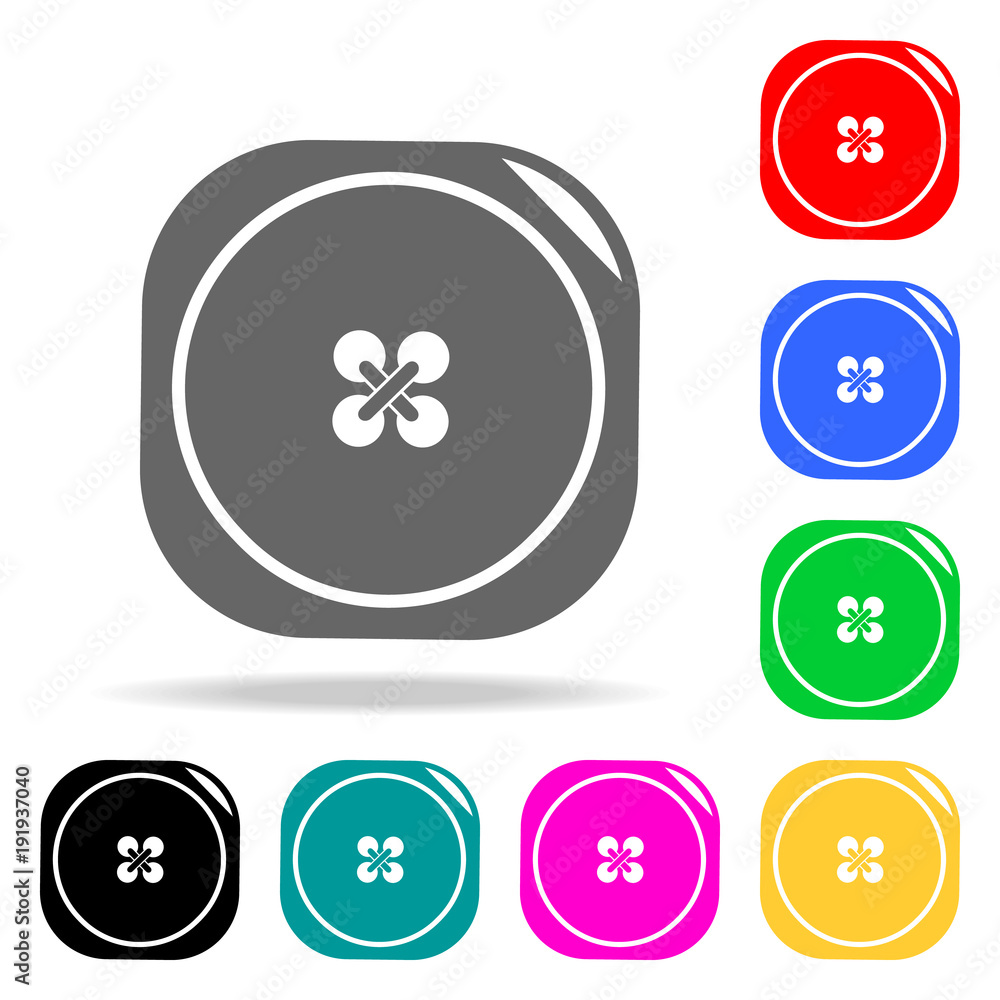 Poster clothing button. element of sewing multi colored icons for mobile concept and web apps. icon for web