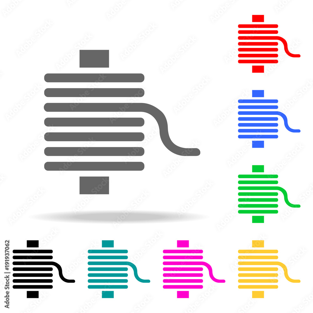 Poster thread icon. element of sewing multi colored icons for mobile concept and web apps. icon for website