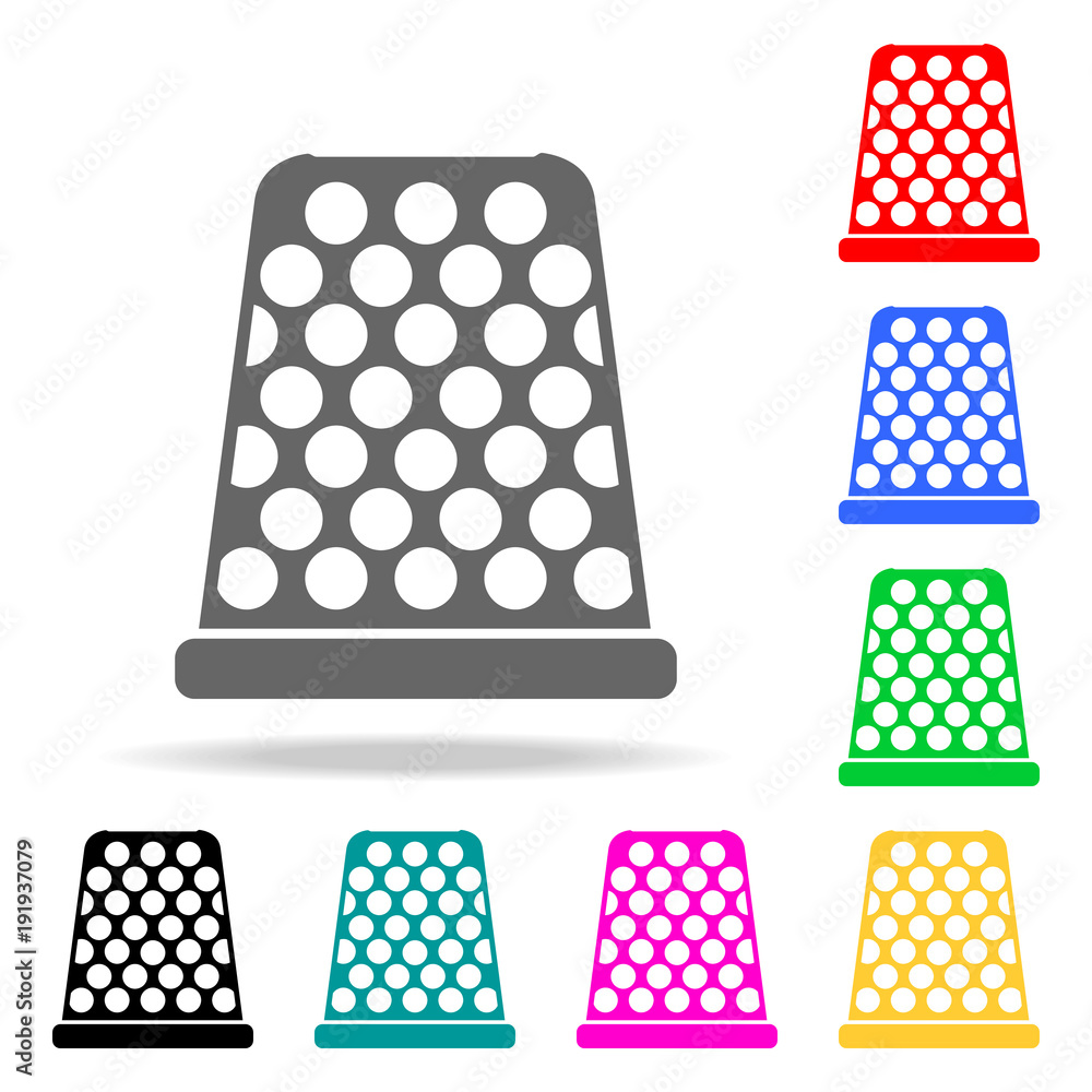 Aufkleber thimble icon. element of sewing multi colored icons for mobile concept and web apps. icon for websit