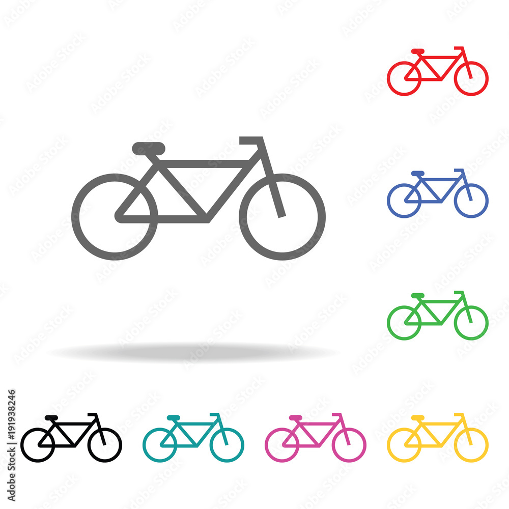 Poster bycicle. element of sport multi colored icon for mobile concept and web apps. icon for website desig