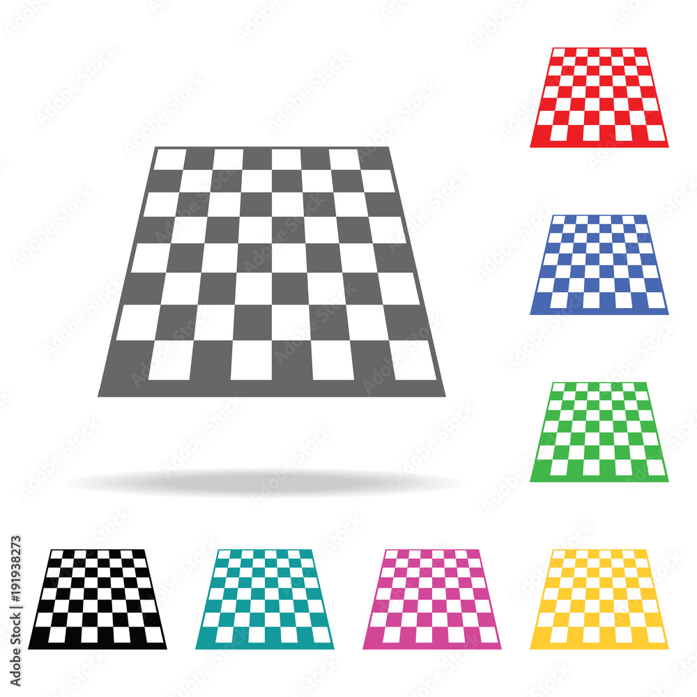 Poster table game board chess. element of sport multi colored icon for mobile concept and web apps. icon fo