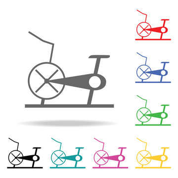 Stationary bicycle, Exercise Bike. Element of sport multi colored icon for mobile concept and web apps. Icon for website design and development, app development. Premium icon