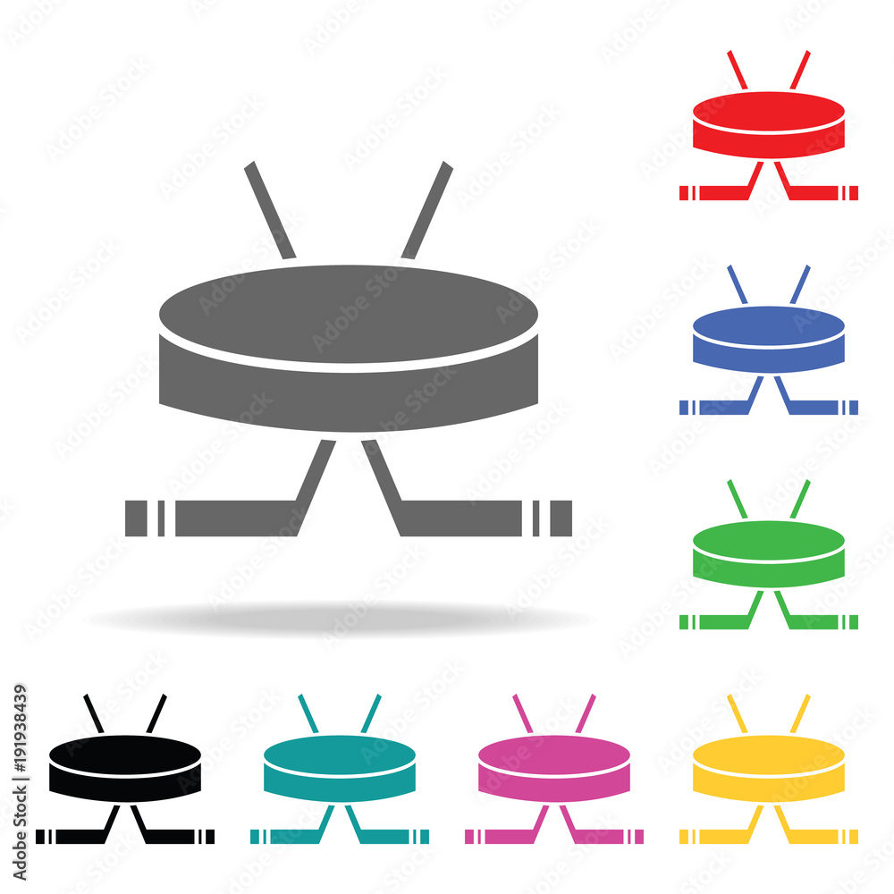 Poster hockey. element of sport multi colored icon for mobile concept and web apps. icon for website design