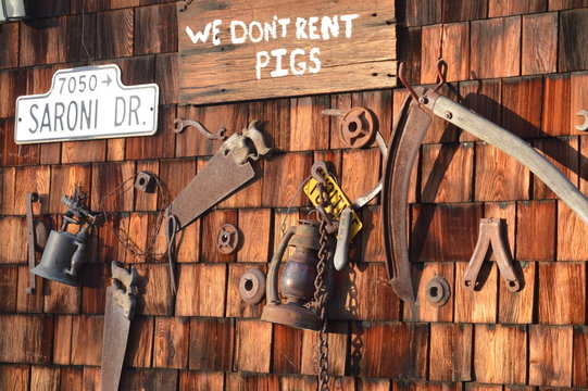 vintage tool wall