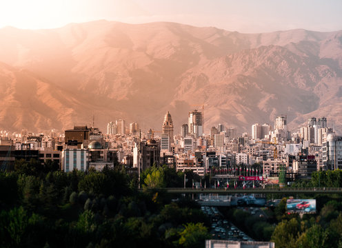 golden hour in busy Tehran